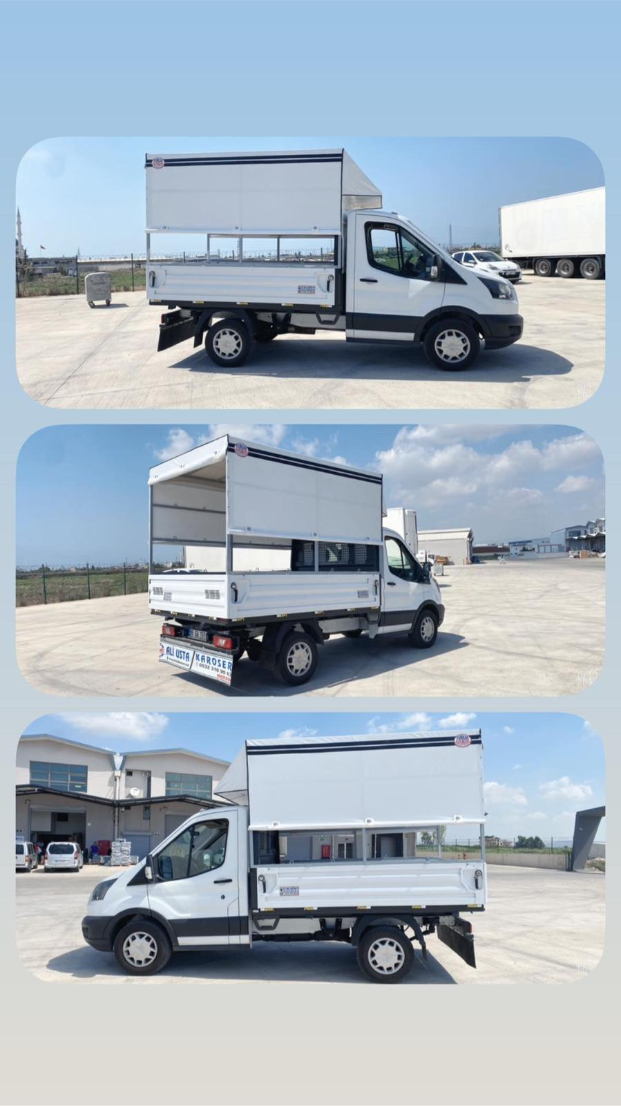 Açılır kanatlı kamyonet karoseri